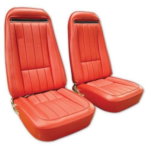 Corvette Vinyl Seat Covers. Red: 1970-1972