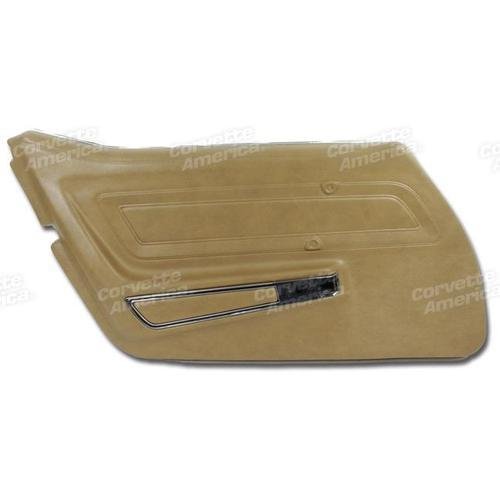 Corvette Door Panel. Medium Saddle Standard LH: 1973-1975