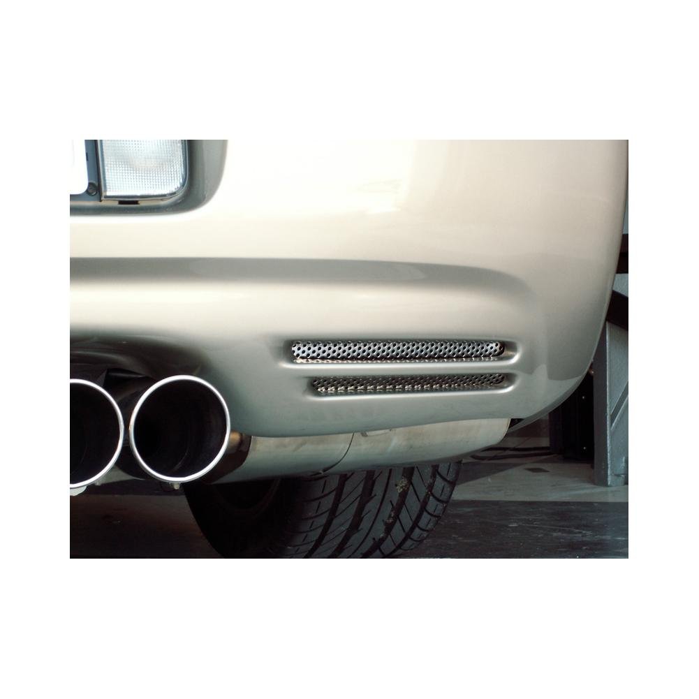 Corvette Rear Bumper Grilles - Perforated Stainless Steel : 1997-2004 C5 & Z06