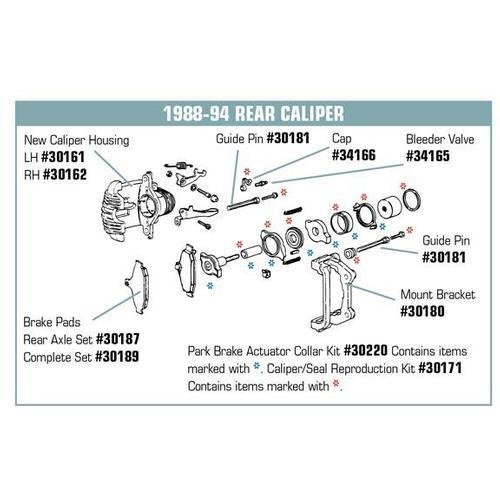 Corvette Park Brake Actuator Collar Kit. 2 Required: 1988-1992