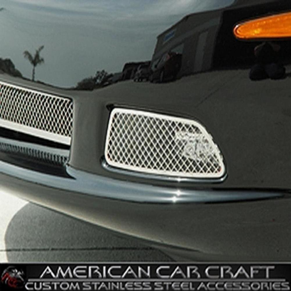 Corvette Driving Light Grille 2 Pc. (Set) - Laser Mesh Stainless Steel : 2005-2013 C6