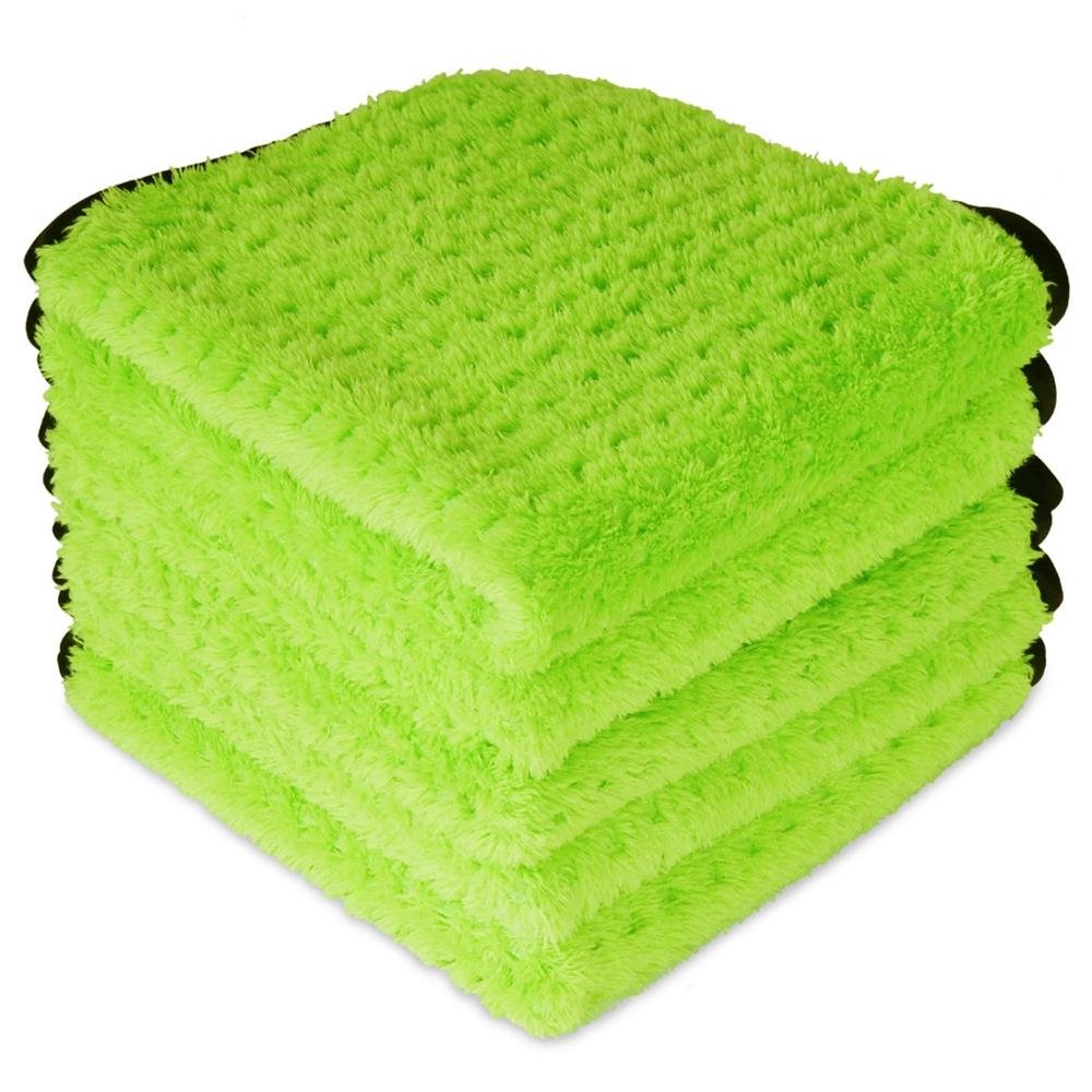 Liquid X Green Xtreme Detail Plush Waffle Weave Towel - 16" x 16"