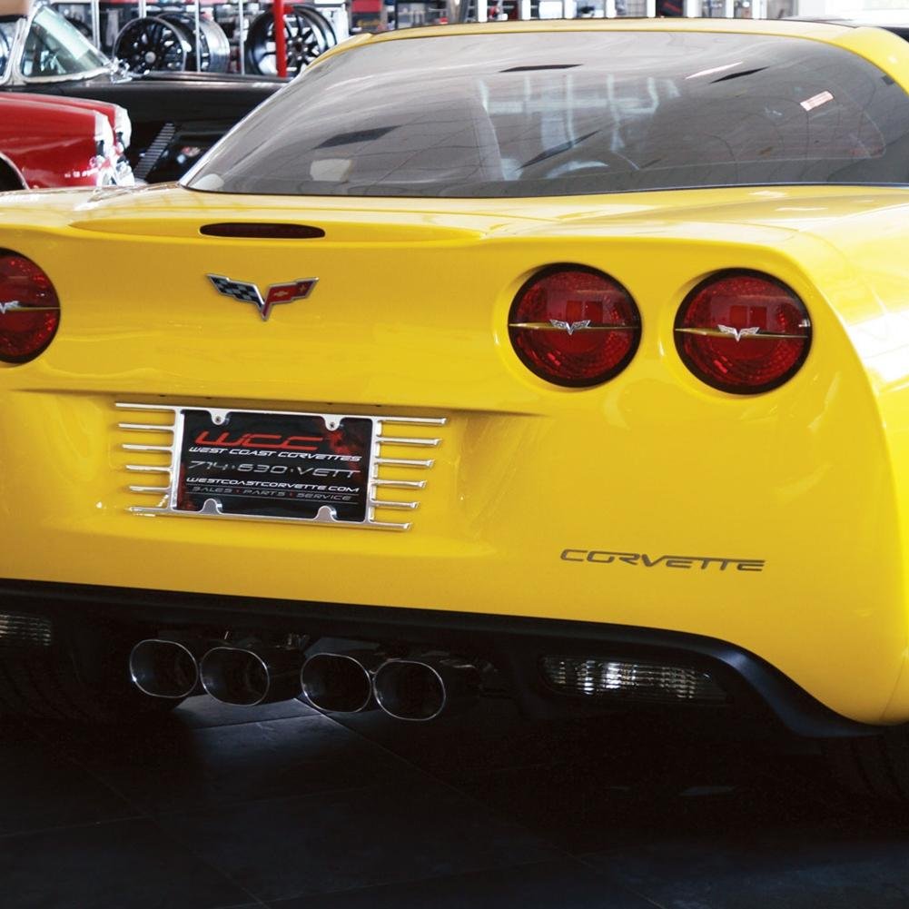 Corvette Billet Open End License Plate Frame : C6 2005 - 2013