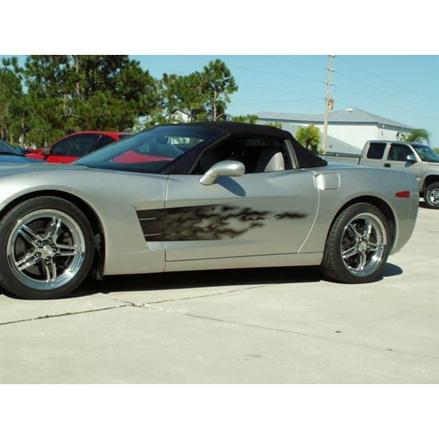Corvette Custom Air Brushed Side Flame Graphics : 2005-2013 C6, Z06, ZR1 & Grand Sport