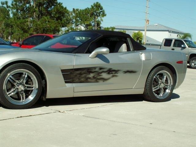 Corvette Custom Air Brushed Side Flame Graphics : 2005-2013 C6, Z06, ZR1 & Grand Sport