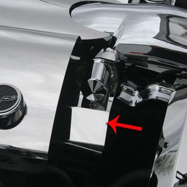 Corvette Belt Tension Cover Stand Alone - Polished Stainless Steel : 2005-2007 C6 LS2