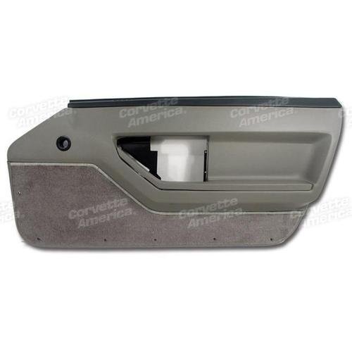 Corvette Door Panel. Gray Deluxe Coupe RH: 1988-1989