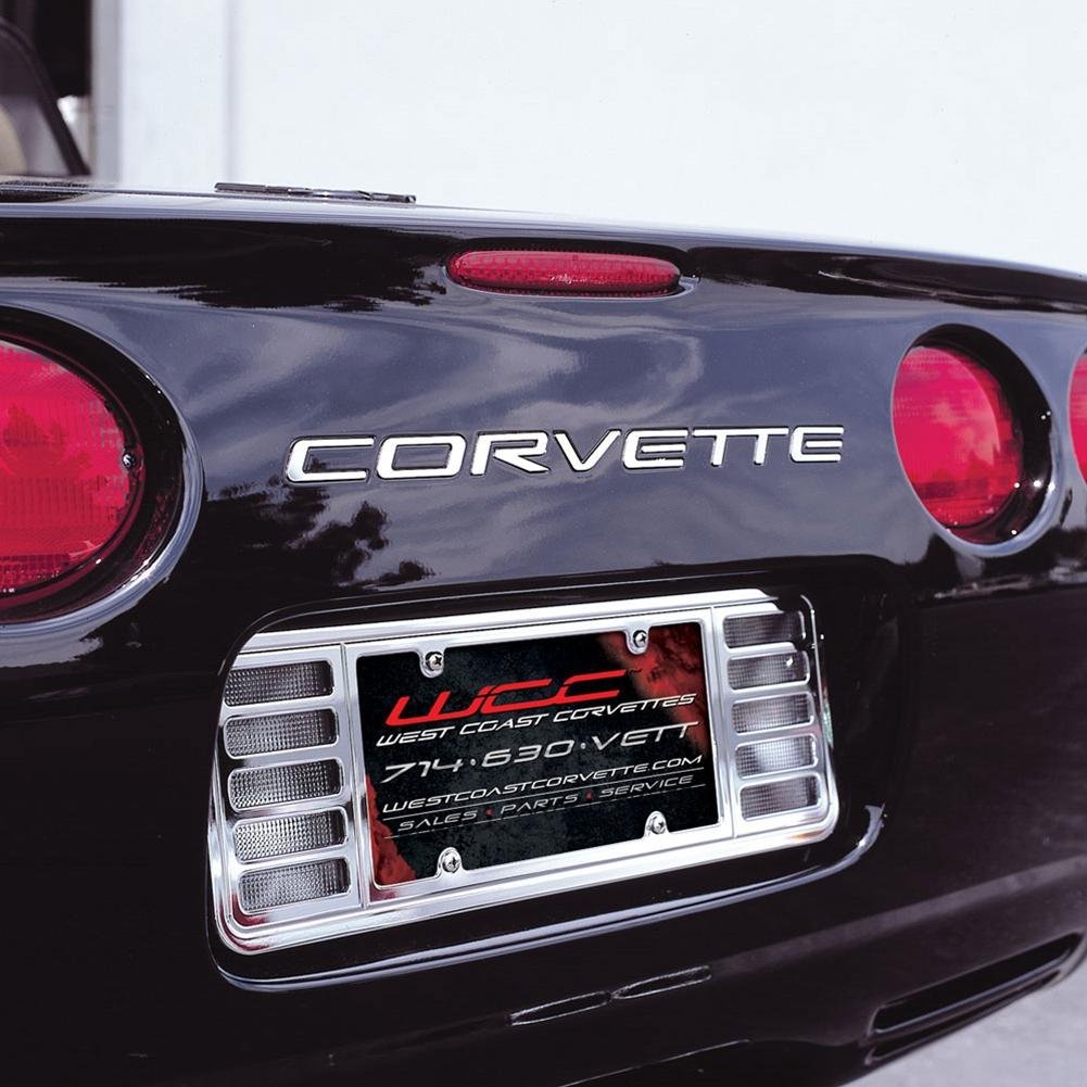 Corvette License Plate Frame - Billet Chrome : 1997-2004 C5 & Z06