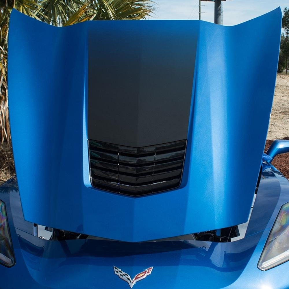 Corvette Hood Graphic Sport Fade Decal - Black : C7 Stingray