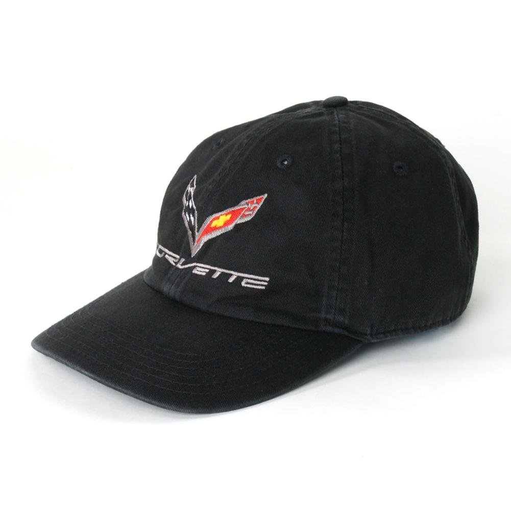 C7 Corvette Logo - Premium Garment Washed Cap/Hat : Black