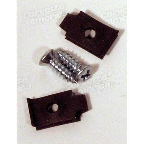 Corvette Dome Light Mount Screws & U-Nuts Set.: 1963-1973