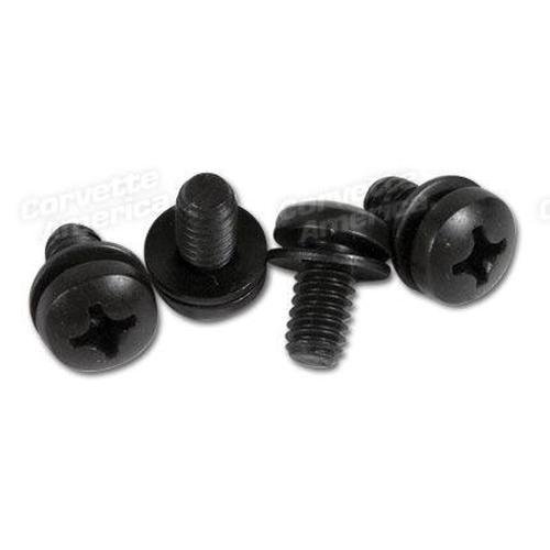 Corvette Door Lock Control Mount Screws. 4 Piece: 1963-1967