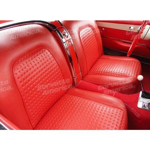 Corvette Vinyl Seat Covers. Red: 1956-1957
