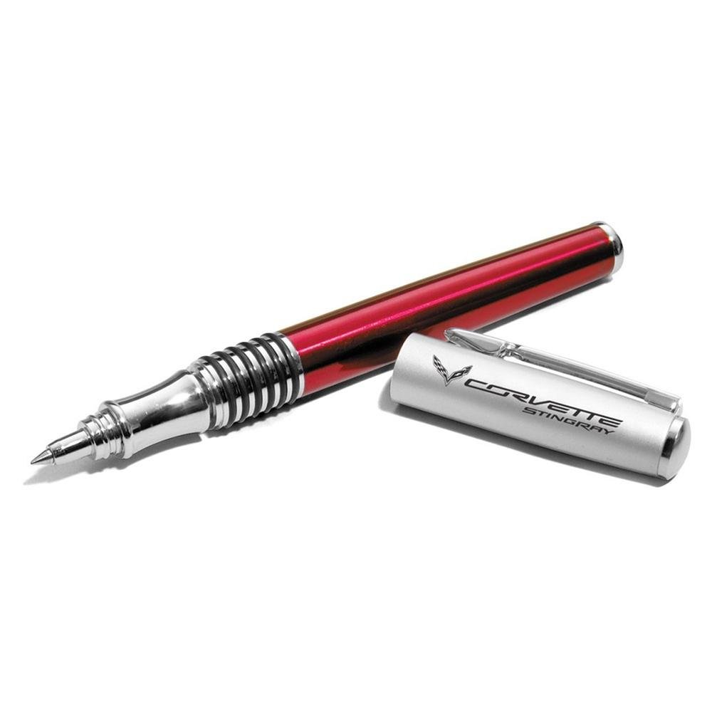 Corvette Stingray Crossed Flags Rollerball Pen - Red : C7 Stingray, Z51