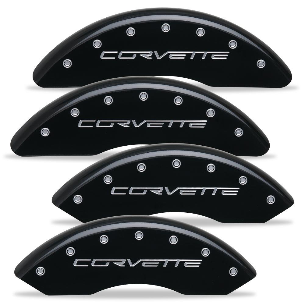 Corvette Brake Caliper Cover Set - Black : 2006-2013 C6 Z06 & Grand Sport Only