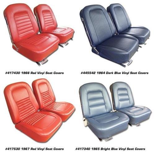 Corvette Vinyl Seat Covers. Maroon: 1965