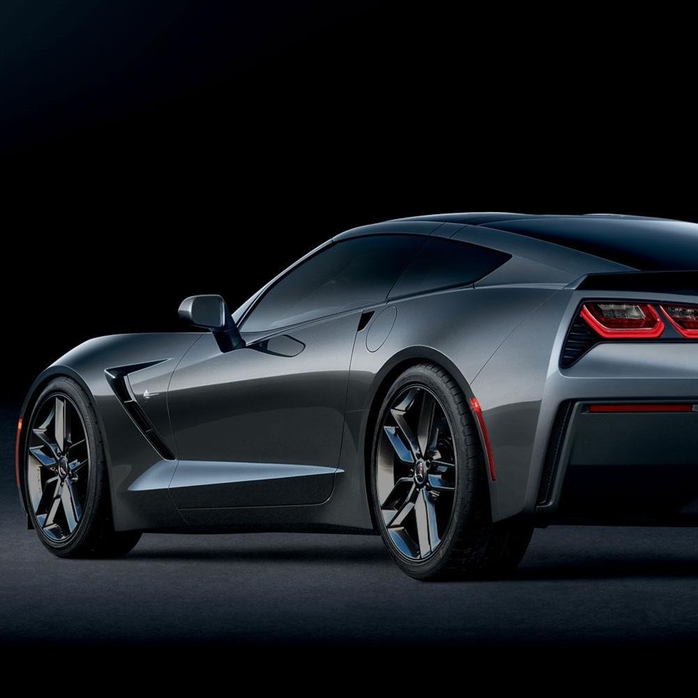 C7 Corvette GM Z51 Split Spoke Wheel Exchange - Black Chrome : 2014
