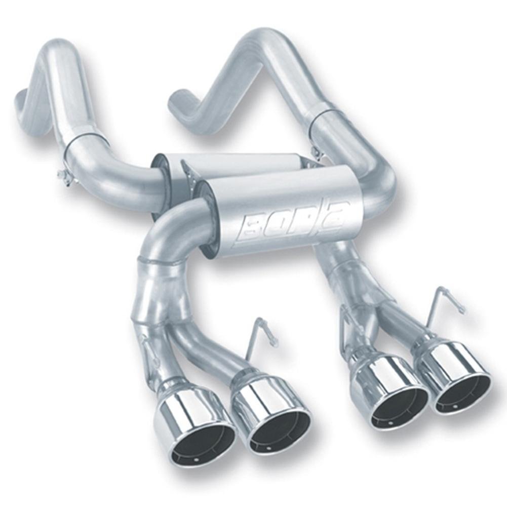 Corvette Exhaust System - Borla Rear Section S-Type 4 Rd 4.25” Rd, Ac, Ic Tips : 2006-13 C6 Z06 & ZR1