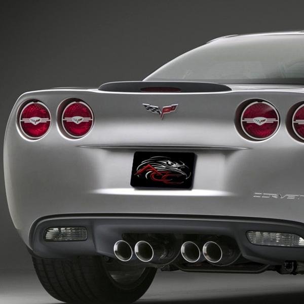 Corvette - Taillight Trim Rings - Executive Style - Stainless Steel Polished 4 Pc. Set : 2005-2013 C6, Z06, ZR1, Grand Sport