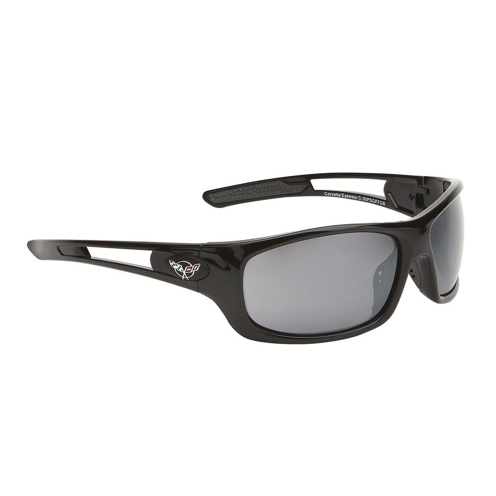 Corvette Sunglasses - Full Frame Gloss Black : C5 Logo