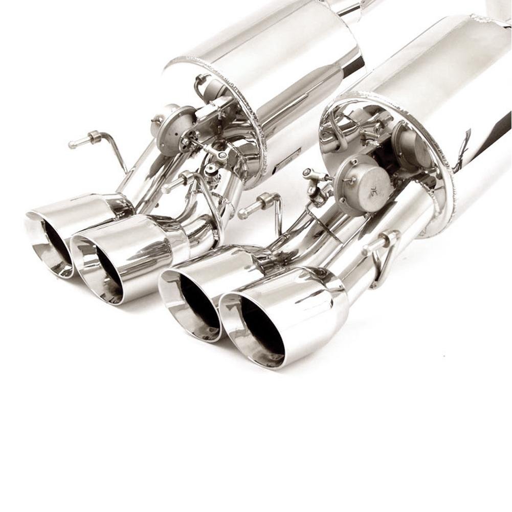 Corvette Exhaust System - B&B Fusion with Quad 4" Round Tips : 2009-2013 C6 for NPP Equipped