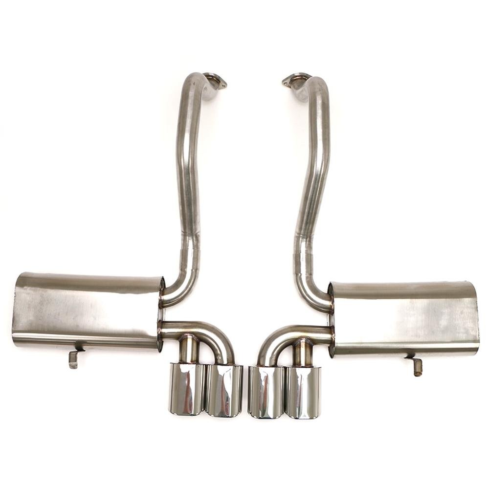 Corvette Exhaust System - B&B Route 66 w/Quad Oval Tips : 1997-2004 C5 & Z06