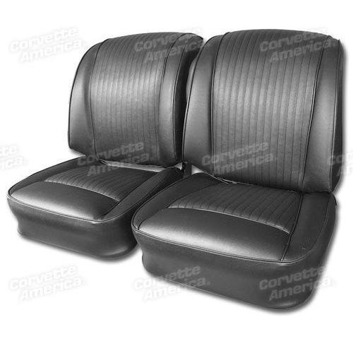 Corvette Vinyl Seat Covers. Black: 1962