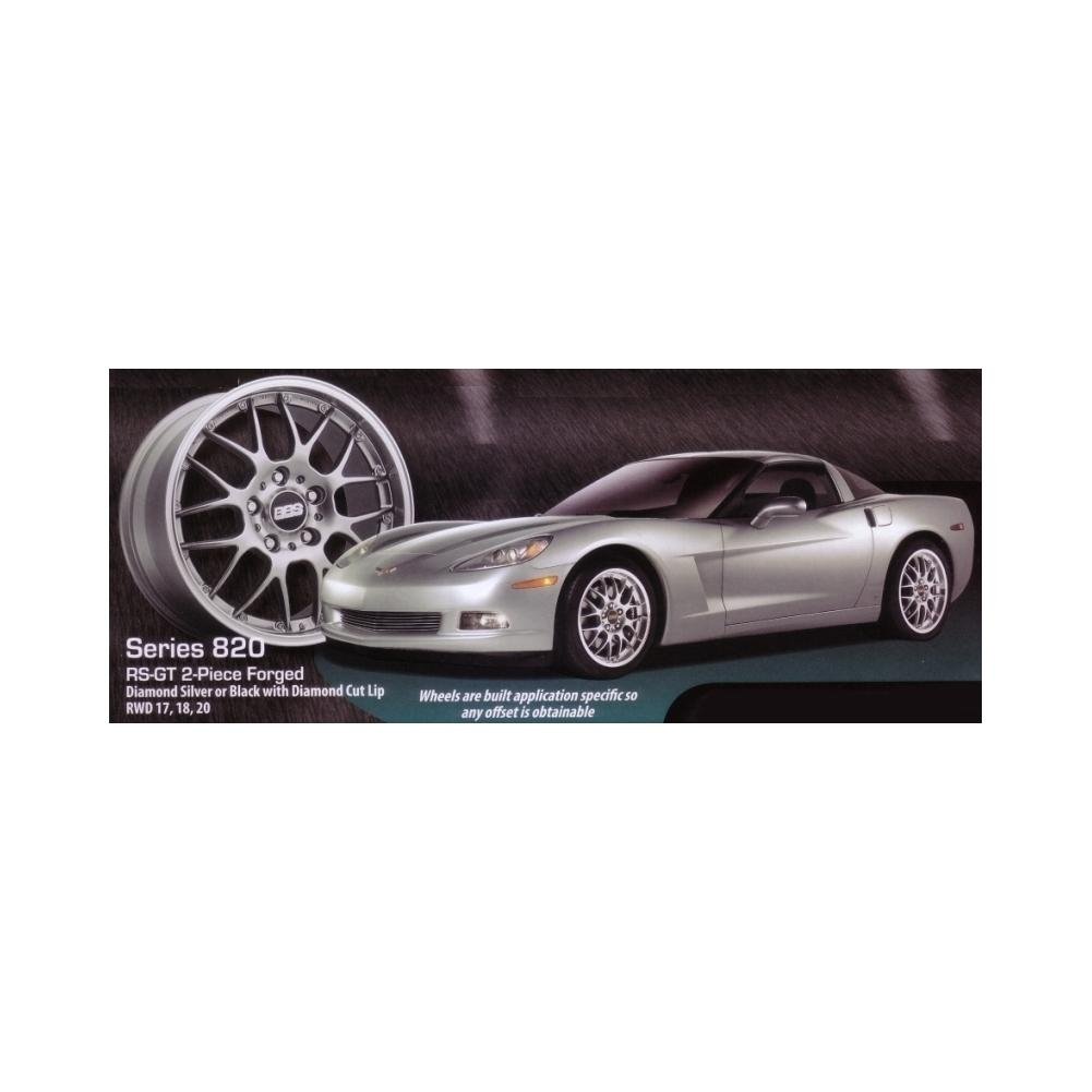 Corvette Custom Wheels - BBS Forged RS-GT : Diamond Black with Machined Lip