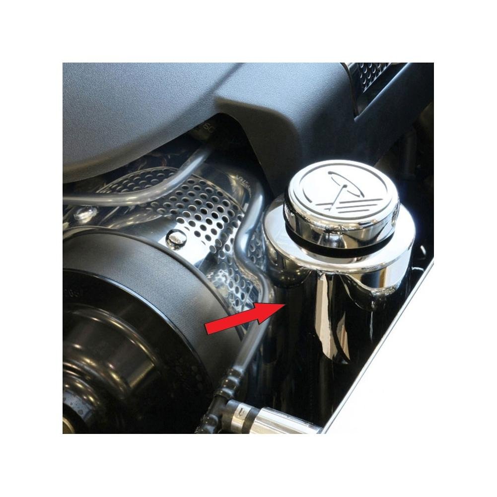 Corvette Power Steering Reservoir Cover - Stainless Steel : 2009-2012 ZR1