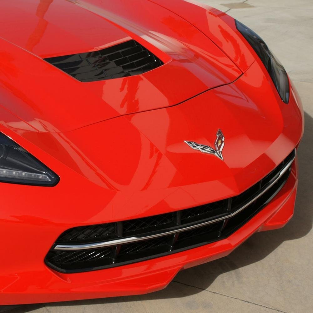 Corvette GM Crossed Flags Emblem - Chrome : C7 Stingray, Z51