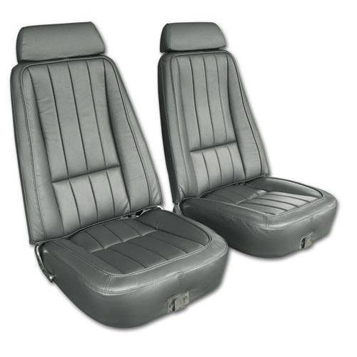 Corvette Leather Seat Covers. Gunmetal: 1969