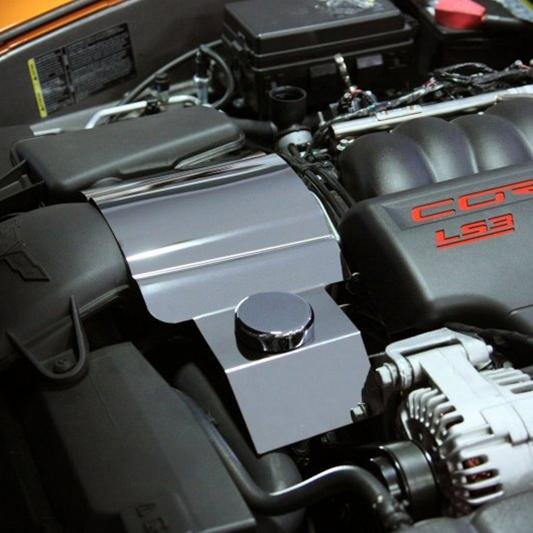 Corvette Throttle Body Cover - Polished Stainless Steel : 2008-2012 C6 & Grand Sport
