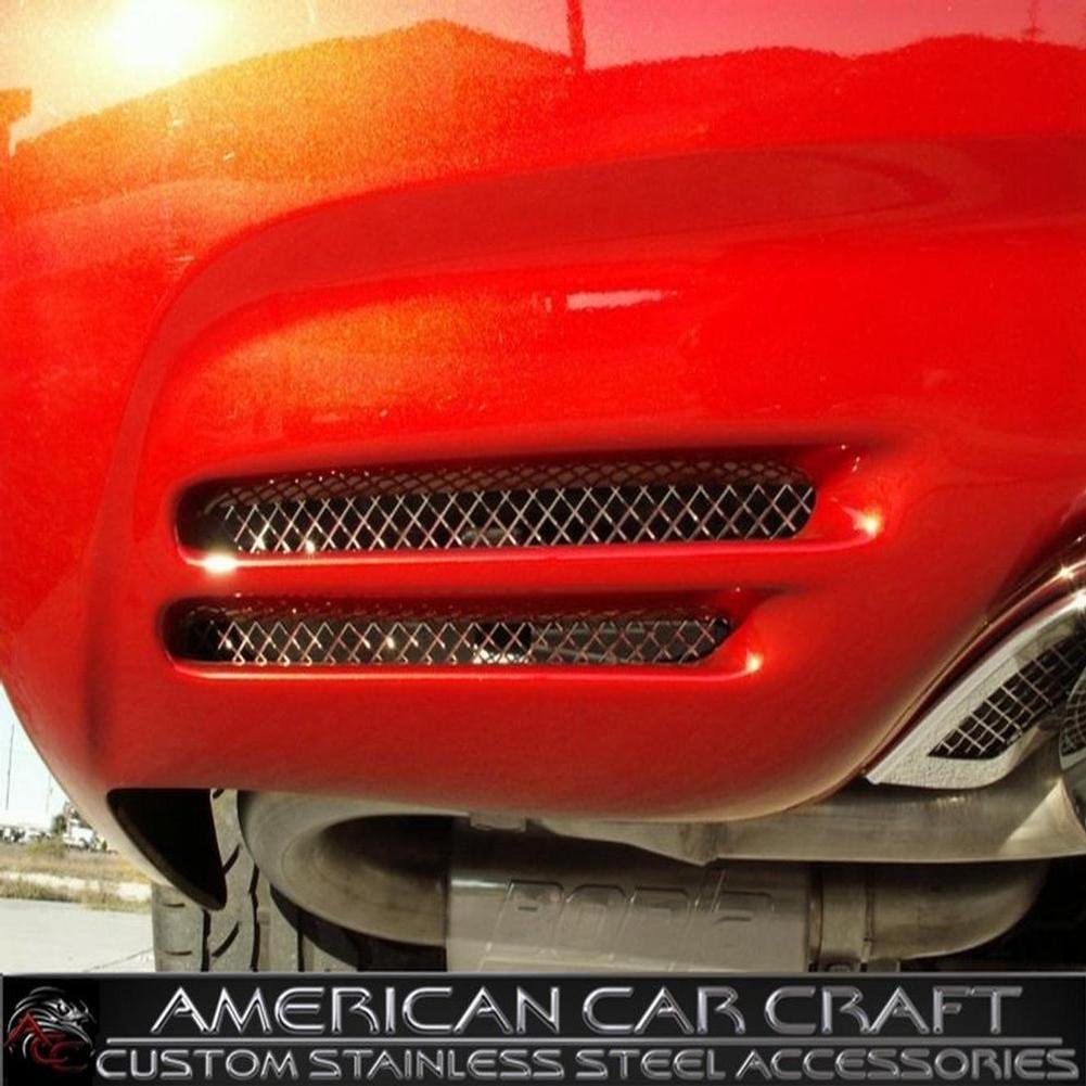 Corvette Rear Bumper Grilles - Laser Mesh Stainless Steel : 1997-2004 C5 & Z06