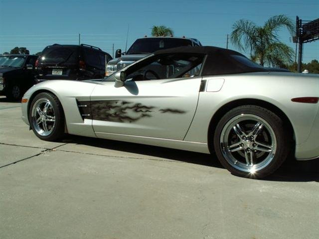 Corvette Custom Air Brushed Side Flame Graphics : 2005-2013 C6, Z06, ZR1 & Grand Sport