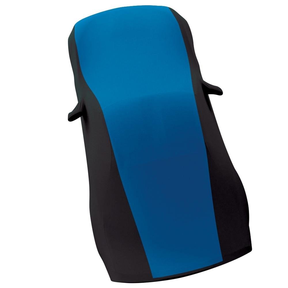 Corvette Ultraguard Stretch Satin Sport Car Cover - Blue/Black - Indoor : 2005-2013 C6, Z06, ZR1, Grand Sport