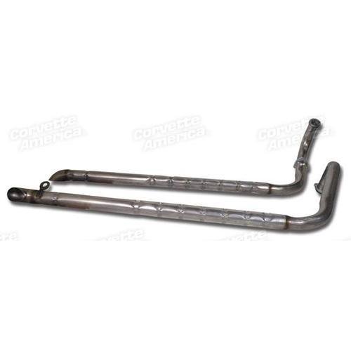 Corvette Side Exhaust Pipes. 327 2.5 Inch Aluminized - Loud: 1965-1967