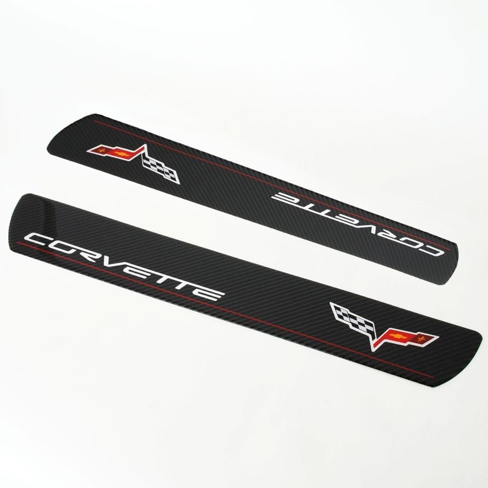 Corvette Door Sill Plates - Carbon Fiber with C6 Logo : 2005-2013 C6