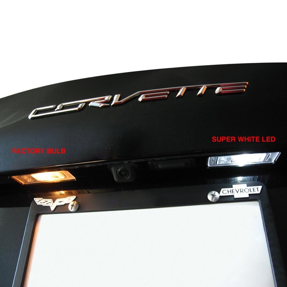 Corvette License Plate LED Bulb Lighting Kit : C7 Stingray, Z51, Z06, Grand Sport, ZR1