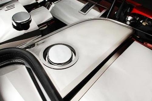 Corvette Water Tank Covers with Cap Cover - Polished Stainless Steel : 1997-2004 C5 & Z06