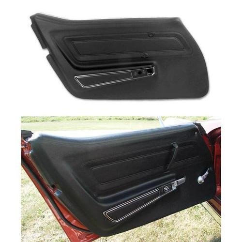 Corvette Door Panel. Black Standard LH: 1970-1976