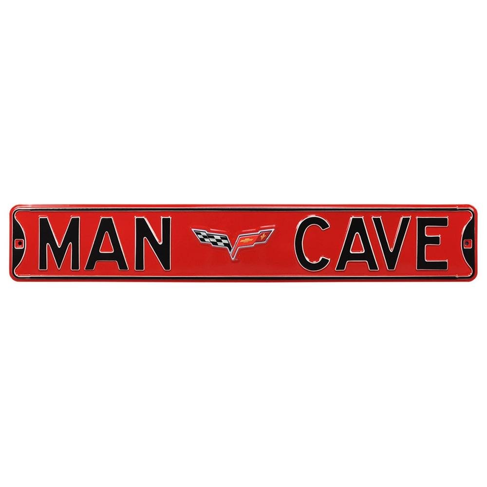 Corvette Man Cave Street Sign - 6" x 36" : 2005-2013 C6