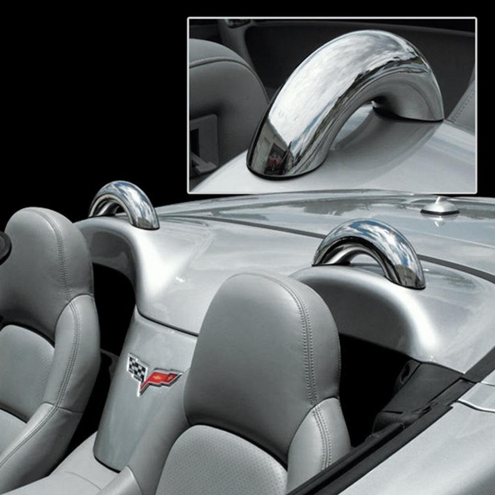 Corvette Convertible Dress-Up Hoops (Set) - Polished Stainless Steel : 2005-2013 C6 Convertible only