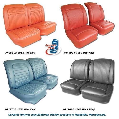 Corvette Vinyl Seat Covers. Beige: 1956-1957