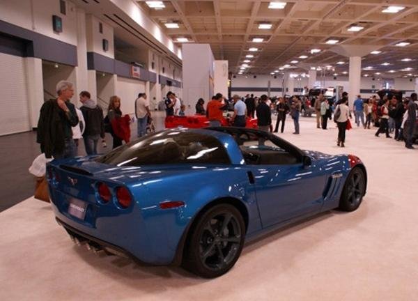 2010 C6 Grand Sport Corvette GM Wheel Exchange (Set) : Semi-Gloss (Satin Finish) Black Powder Coat 18x9.5/19x12
