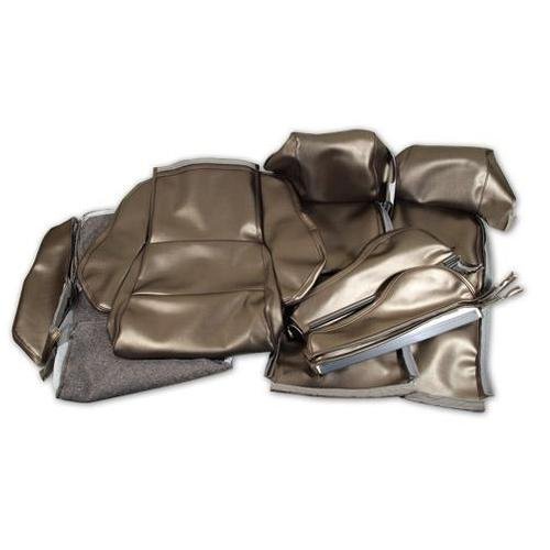 Corvette Leather Like Seat Covers. Bronze Sport No-Perforations: 1984-1987