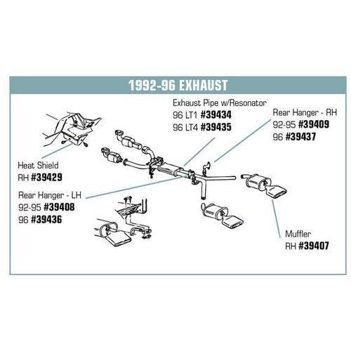 Corvette Exhaust System Chambered W/Stainless Steel Tip Eliminators: 1992-1995