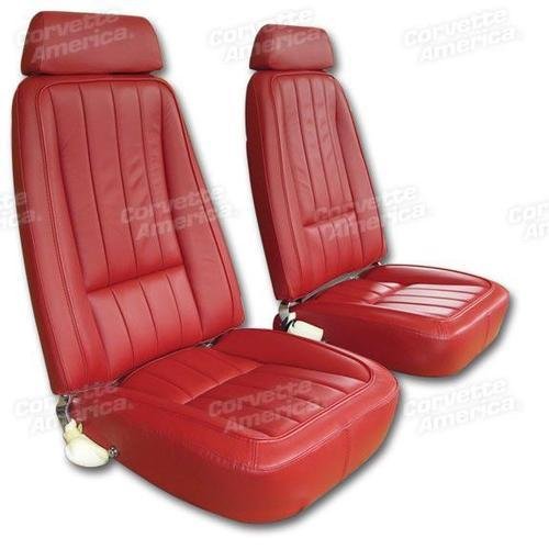 Corvette Leather Seat Covers. Red: 1969