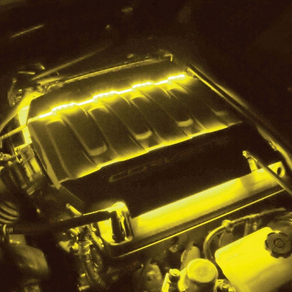 Corvette Fuel Rail Cover LEDs - Hood Switch Controlled : Stingray, Z51, Grand Sport