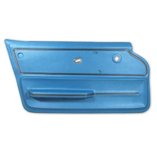 Corvette Door Panel. Bright Blue Convertible With Trim LH: 1965-1966