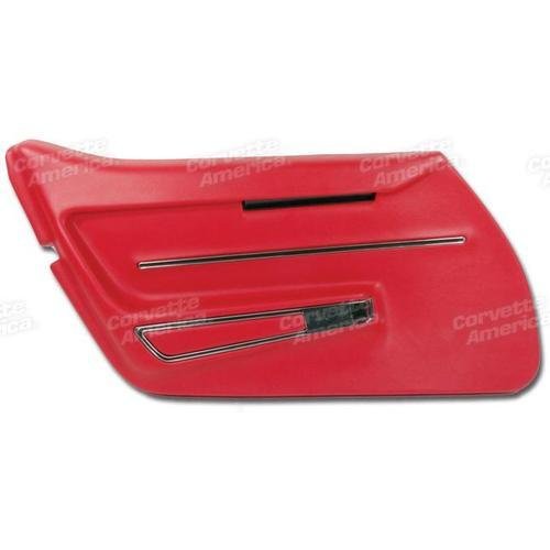 Corvette Door Panel. Red With Trim LH: 1968